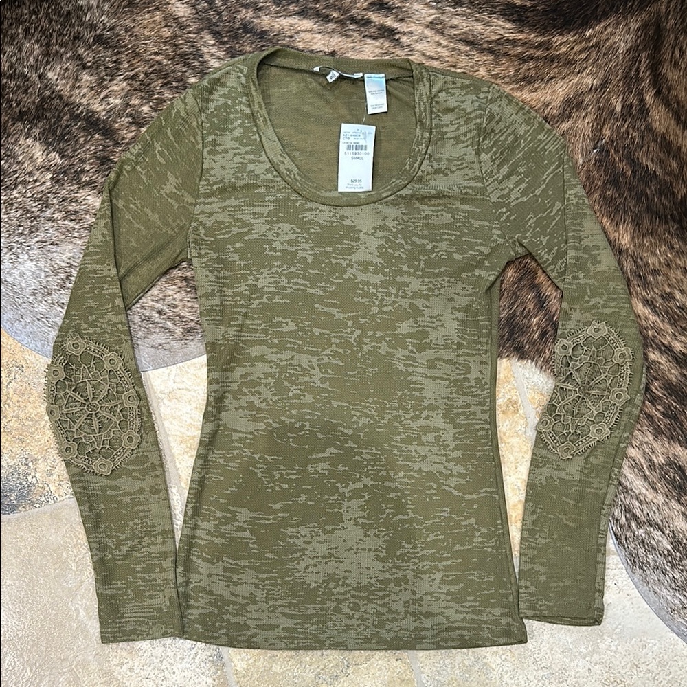 Brand new Olive Green Long Sleeve Top buckle
